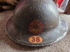 Original WW2 NFS Helmet No 38 Wimbledon london Area 1938