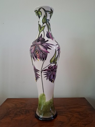 Moorcroft black barlow vase - barlow,