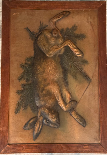 Antique picture dead game hare - game,