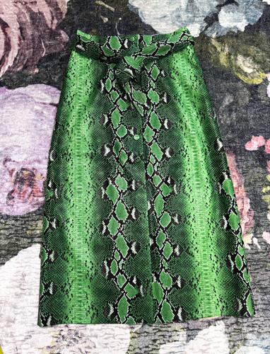 Zara green snake print - print, faux