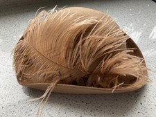 Camel Colour Vintage Lancaster ( USA) Hat with Ostrich Feather Trim