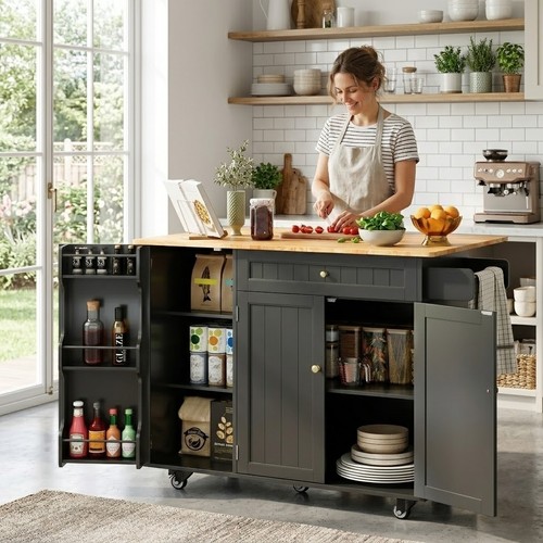Kitchen island trolley with - island,