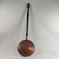 Antique Copper Bed Pan Warming 32" x 10" x 4" 82cm x 26cm x 10cm Please Read