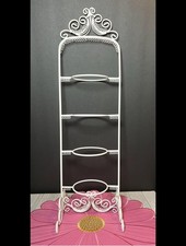 Vtg Victorian 4 Tier Metal Tea