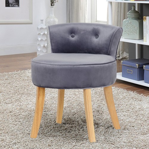 Grey velvet dressing table - velvet,
