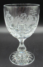 ROYAL BRIERLEY CRYSTAL GOBLET MARRIAGE CHARLES & DIANA 1981 (11868)
