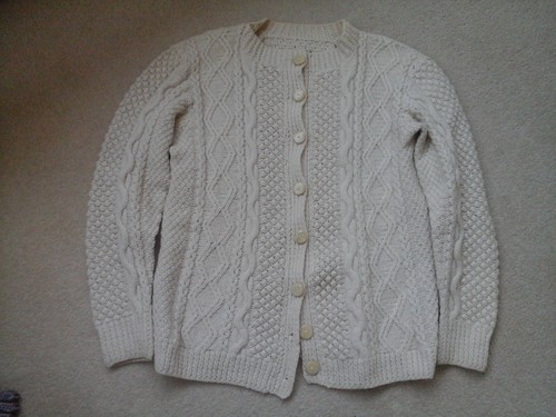 Ladies handknitted aran wool - handknitted,