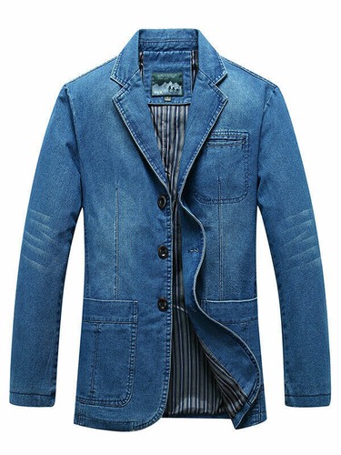 Mens casual blazer denim - mens,
