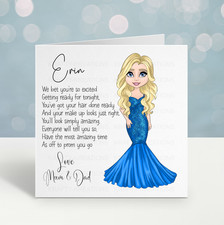 Prom Girl Card - Customisable