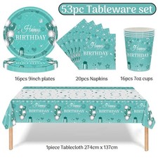 Teal and  Silver Birthday
