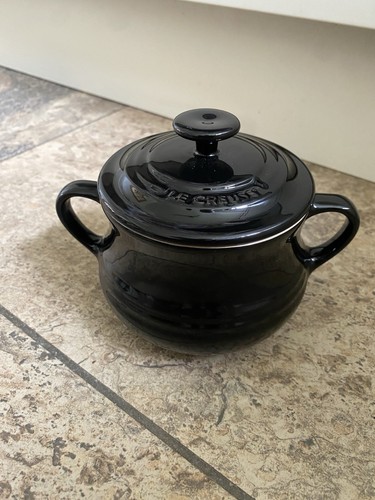 Creuset black soup bowl - le,