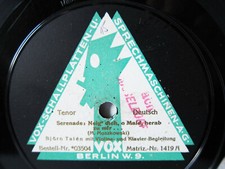 78rpm BJORN TALEN sings MOSZKOWSKI SERENADE - German ACOUSTIC VOX
