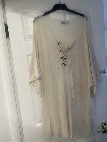 Zara cream baggy dress - zara,