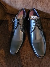New Greenwoods Men Formal Black Lace Up Shoe Size 8 New Wedding Office RRP  £60 