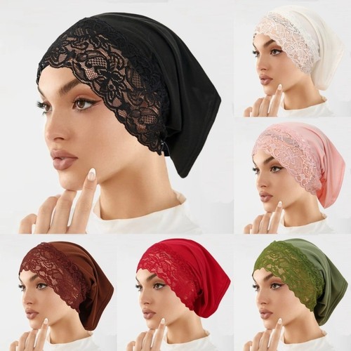 Elegant hijab cap lace - cap,