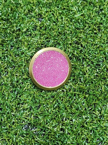 Pink glitter golf ball - ball, marker