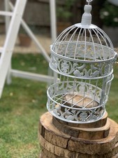 35cm White Vintage Bird Cage