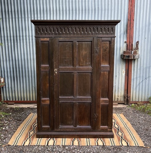 Large antique panelled oak - large,