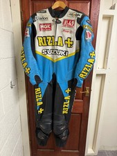 VERY RARE GENUINE SIGNED BY CONNER CUMMINS SUZUKI RIZLA+ RACE LEATHERS