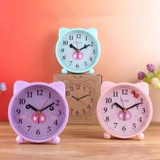 Cute Cat Ears Bedside Clock Multi-color Home Decorations Clock  Children