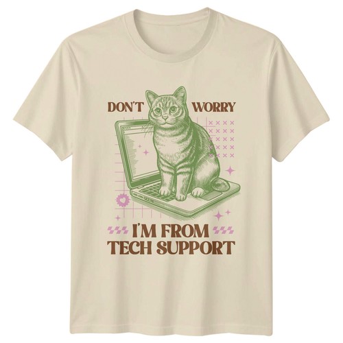 Cat laptop shirt don - laptop, don't