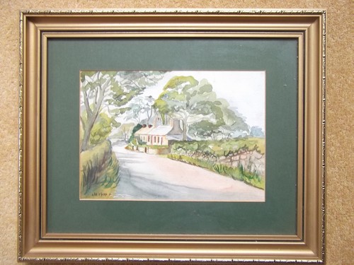 Anglesey cottages watercolour - anglesey,