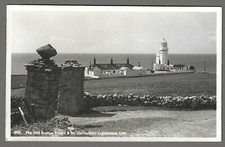 Vintage RP postcard The Old Roman Pillars & St Catherine's Lighthouse, I.O.W