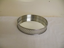 Round Metal Tray with Mirrored