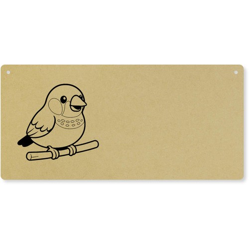 Zebra finch large wooden - finch',
