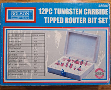 Rolson 12 piece Tungsten Carbide Tipped Router Bit Set - unused