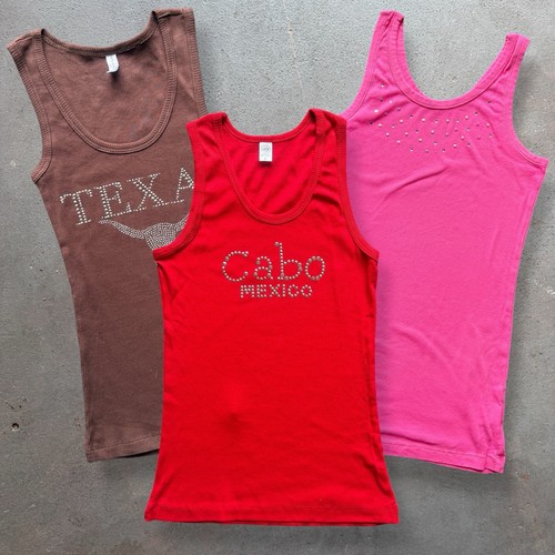 Ladies y2k ribbed vests - 50, x