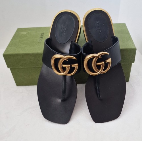 Gucci marmont black leather - gg,