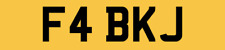 KJ INITIALS NUMBER PLATE F4 BKJ REGISTRATION KJ BKJ INITIALS FAB PERSONAL REG