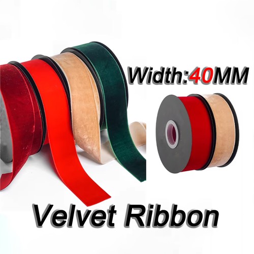Velvet ribbon 40mm - velvet,