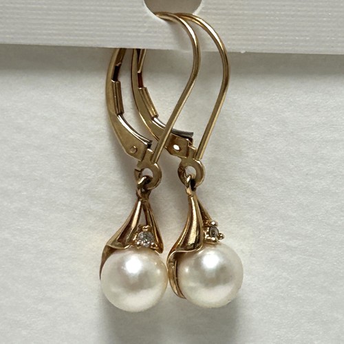 14k gold akoya pearl - 14k,