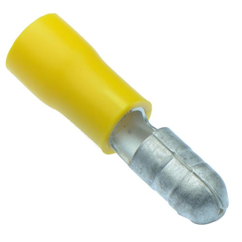 Yellow 4mm male - x,