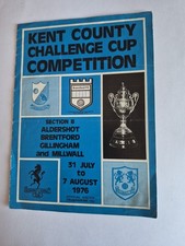 Kent County Challenge Cup 1976. Aldershot, Brentford, Gillingham & Millwall