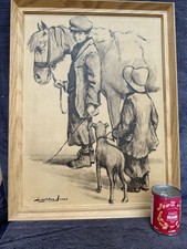 Vintage Barry Leighton Jones Framed Rags & Bones Print