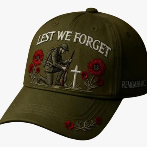 Lest forget embroidered - lest,