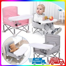 Baby Seat Booster Removable Tray Baby Camping Chair with Tray Portable Folding