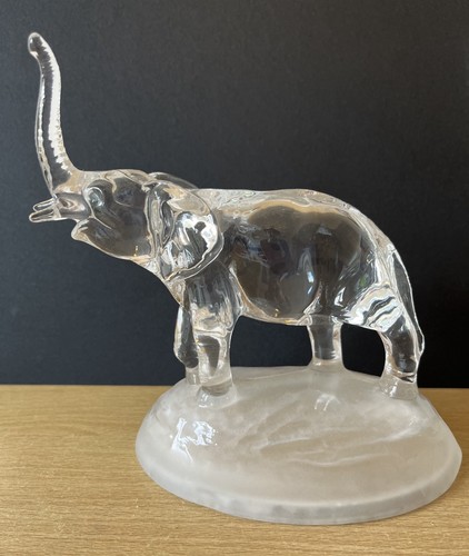 Large glass elephant tall - large,