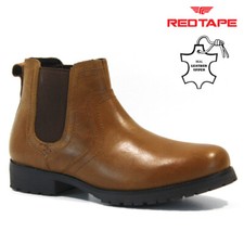 MENS RED TAPE LEATHER DESERT CHELSEA DEALER CHUKKA ANKLE WORK BOOTS SHOES SIZE