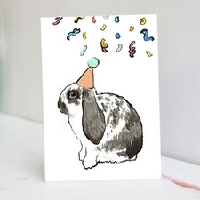 Bunny Rabbit Birthday Card -