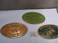 Canal Lock Brass Plaque X 3