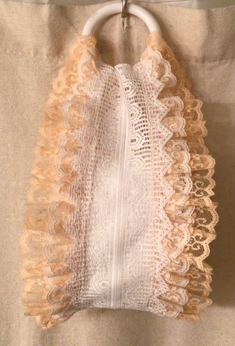 Vintage peach white ivory - vintage, white/
