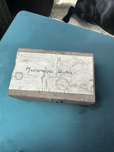 Vintage old antique microscope - old,