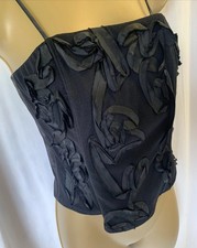 PER UNA M&S BLACK SATIN SIZE 8