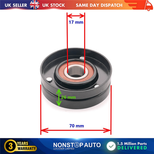 Fan belt tensioner pulley - fan,
