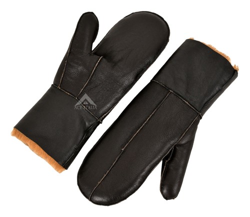 Sheepskin mittens gloves - b-3,
