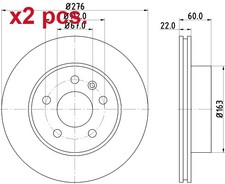 X2 PCS FRONT BRAKE DISC ROTOS